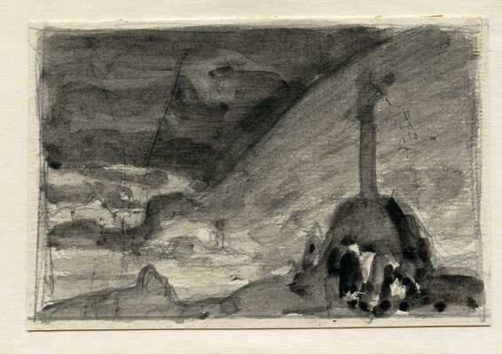 Замирайло Виктор Дмитриевич. Эскиз «Гибель Фауста»